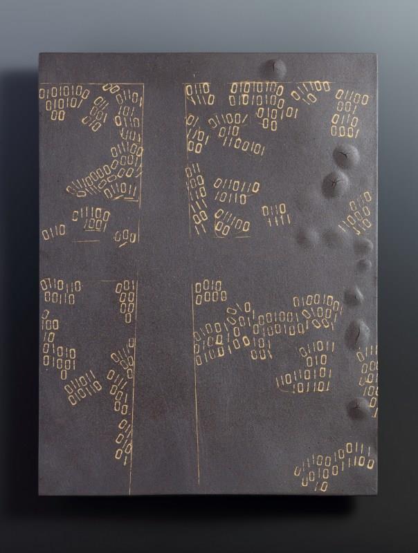 施富錡　光影絮語　2024　陶土、化妝土、釉藥(氧化燒)　36 x 5 x 48 cm