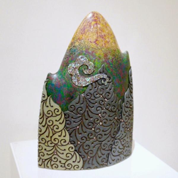 山的對話  雲31×12×16 cm